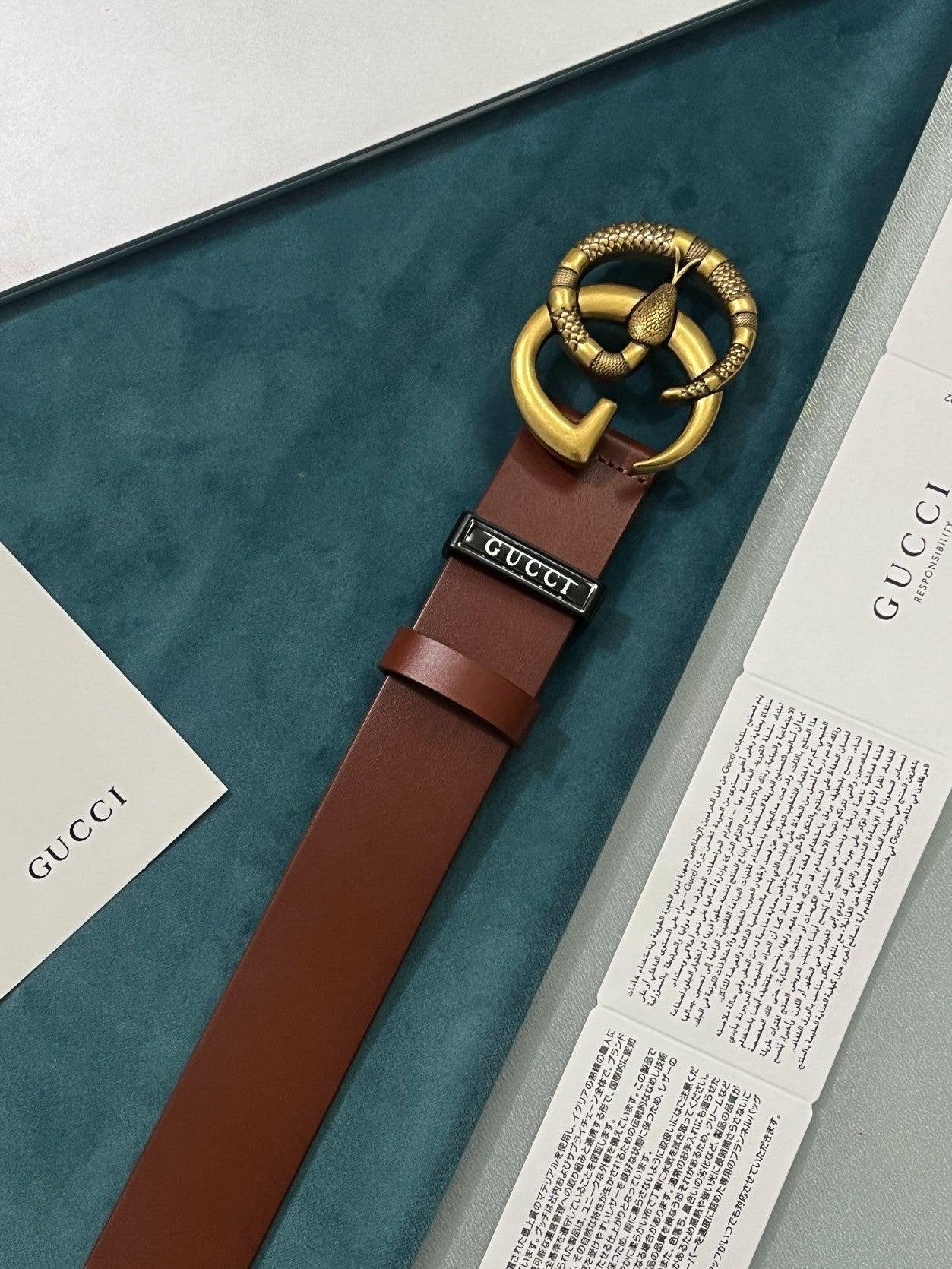 GUCCI Embellished coated-canvas and leather belt &