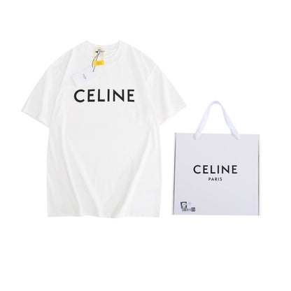 CELINE Paris Loose T-Shirt in Cotton Jersey
