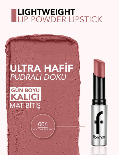 Flormar Lightweight Lip Powder Matte Lipstick 3g