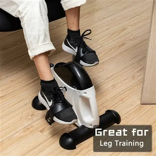 Compact mini exercise bike portable for home use with digital display and handle
