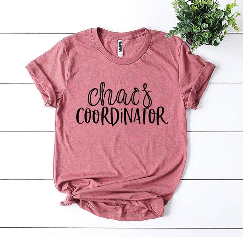 Chaos Coordinator T-shirt made of premium soft cotton with durable flex print on Bella Canvas fabric