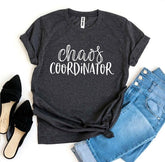 Chaos Coordinator T-shirt made of premium ring spun cotton with soft textile flex print by Bella Canvas