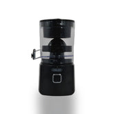 Compact electric citrus juicer with transparent chamber for fresh orange juice extraction