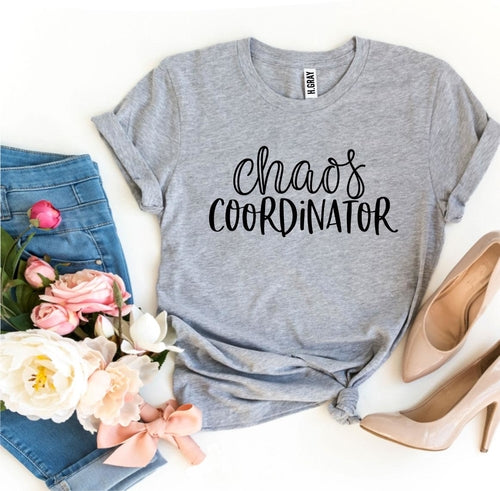 Chaos Coordinator T-shirt in soft ring spun cotton with high-quality flex print by Bella Canvas