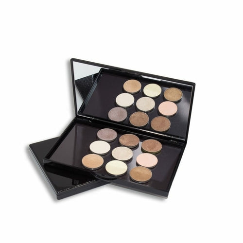 Closed magnetic palette box for customizable makeup storage and travel organization