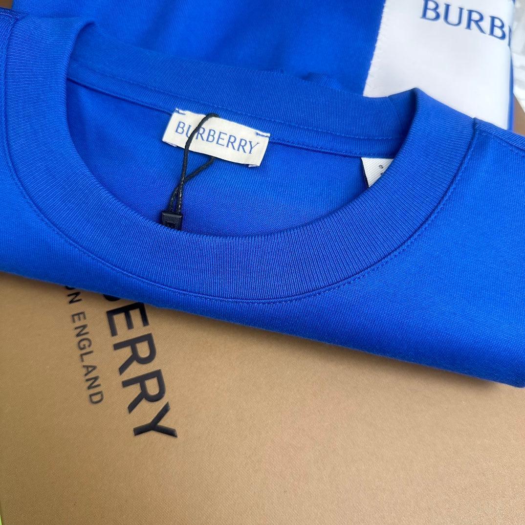 Burberry Blue T-Shirt Without Collar