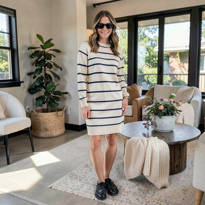 Volcom So Far So Good Striped Sweater Dress, Size Medium
