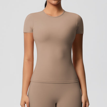 Sanded Tight-Fit Short Sleeve T-Shirt