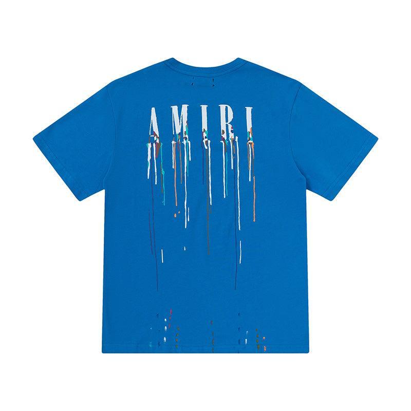 Amiri Blue T-Shirt Without Collar