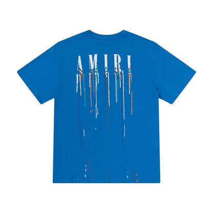 Amiri Blue T-Shirt Without Collar