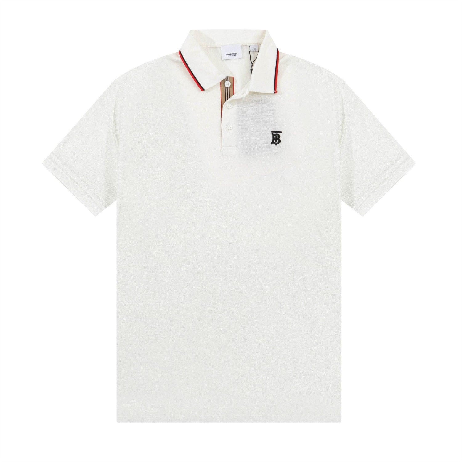 Burberry White T-Shirt With Collar