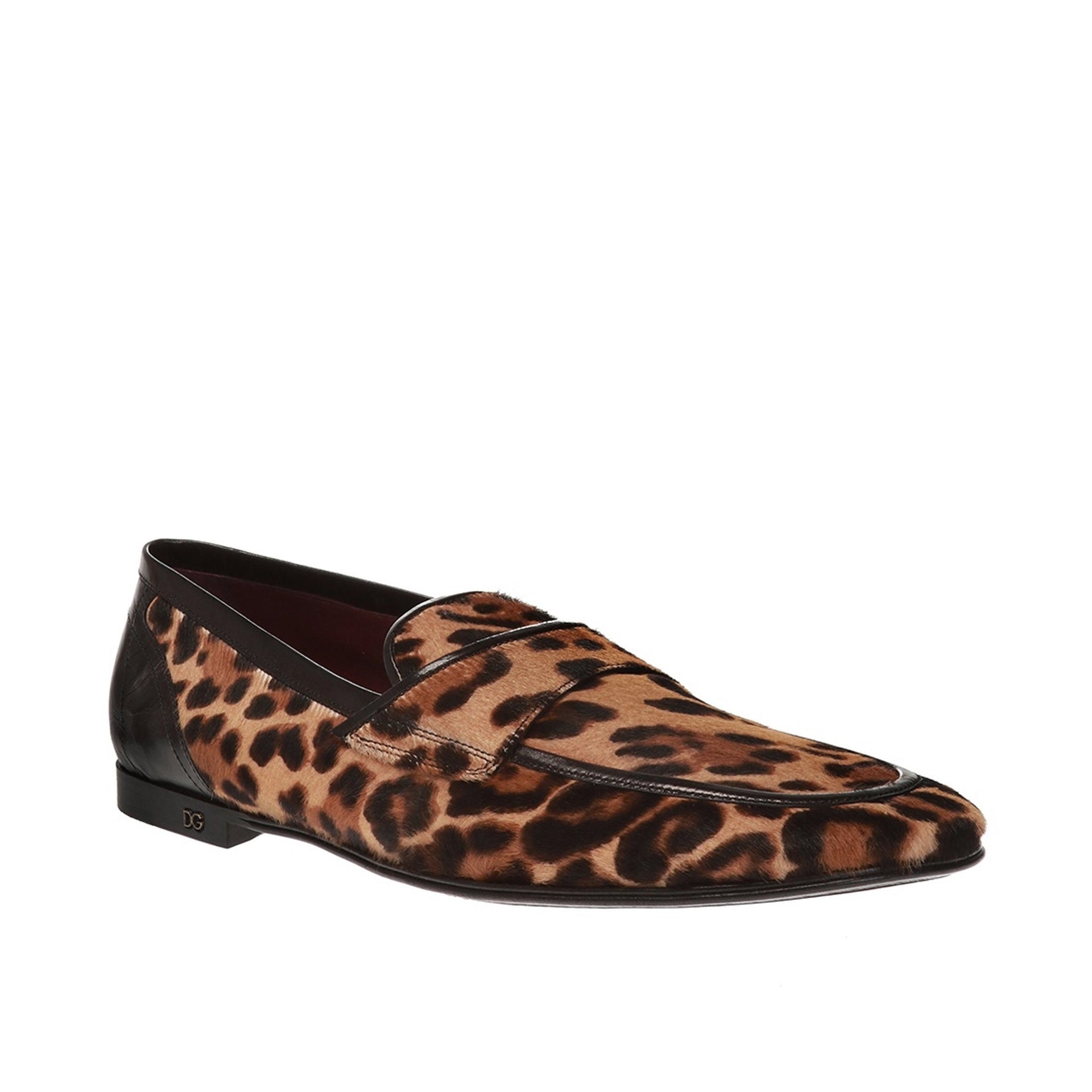 Dolce &amp; Gabbana Leopard Print Pony Hair Loafers