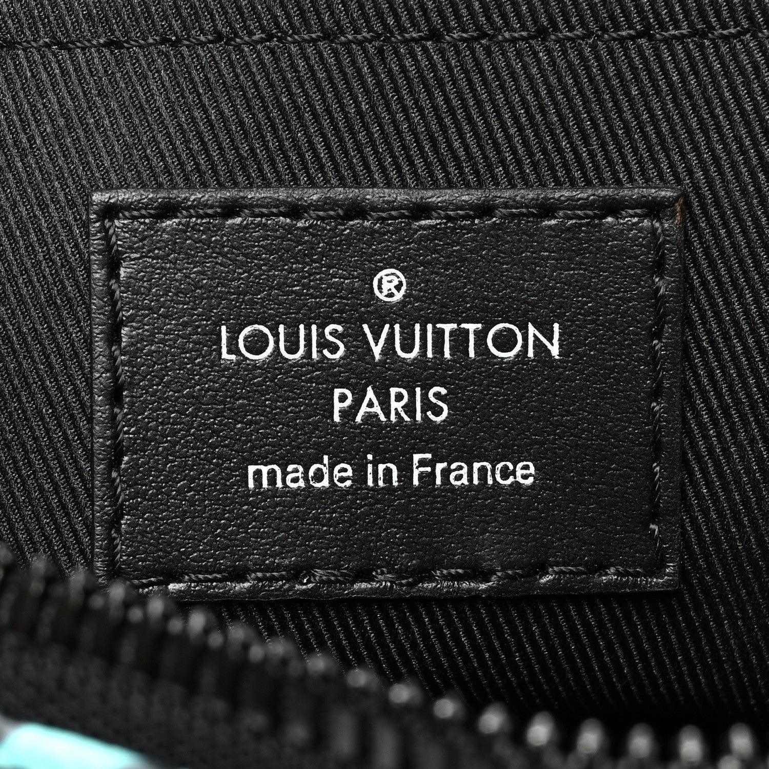 Louis Vuitton Monogram Eclipse LV Graffiti Keepall Bandouliere 25 &