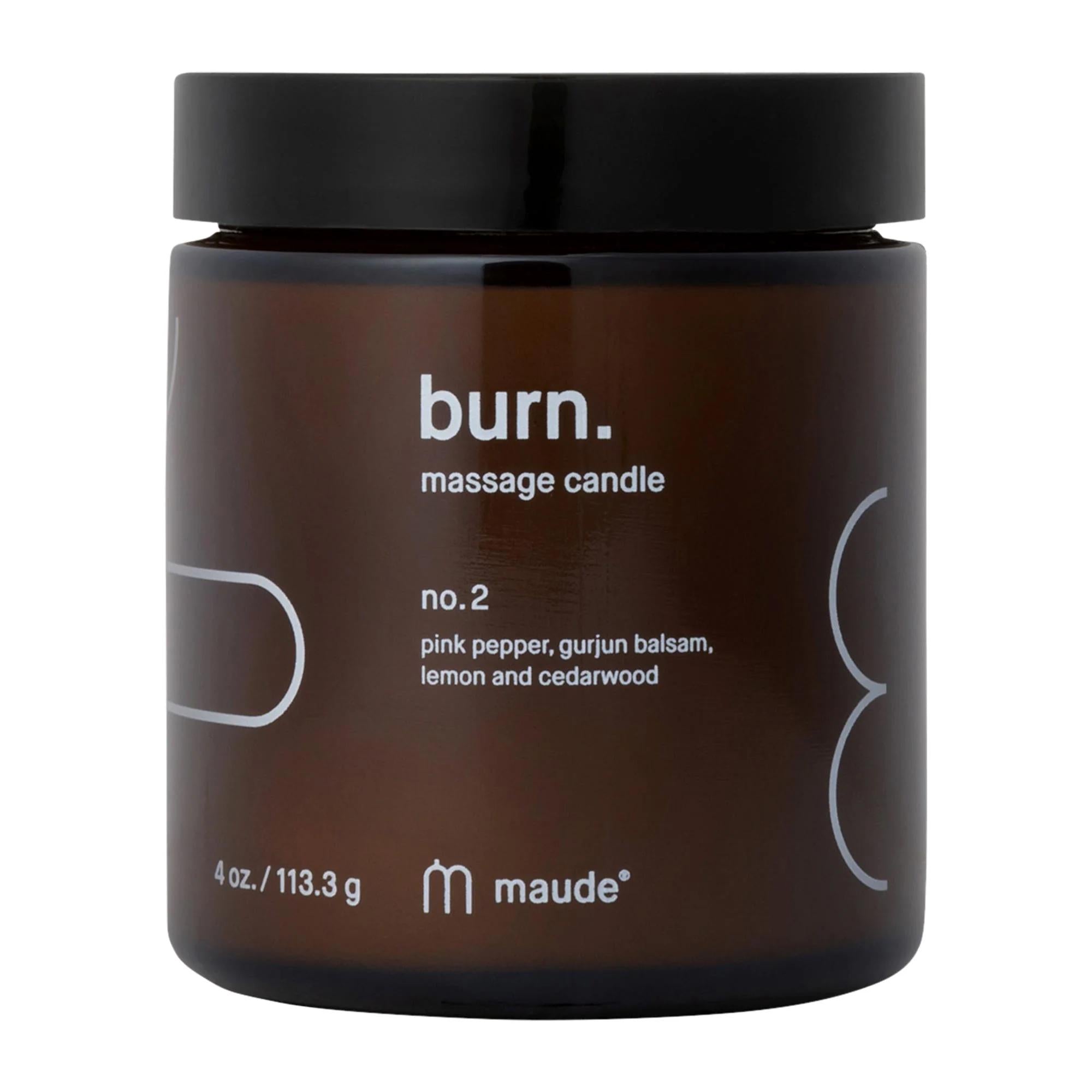burn - Jojoba Oil Massage Candle for Skin Softening &amp; Relaxation, Cruelty-Free &amp; Natural Ingredients