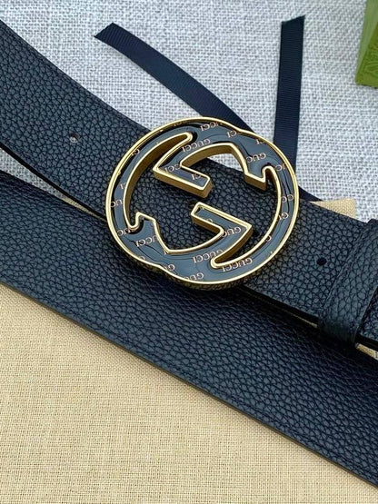 GUCCI Embellished coated-canvas and leather belt &