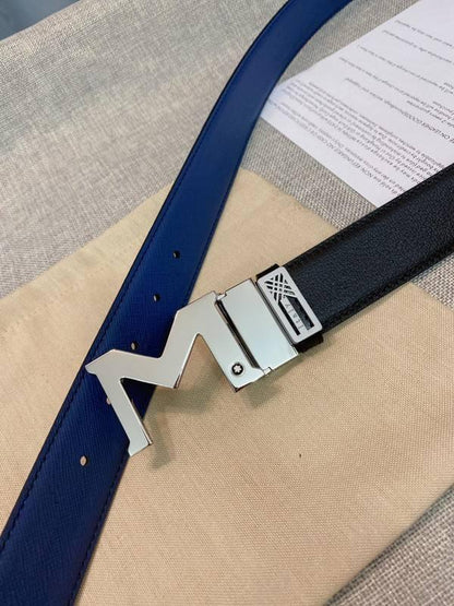 Montblanc M Buckle Reversible Leather Belt &