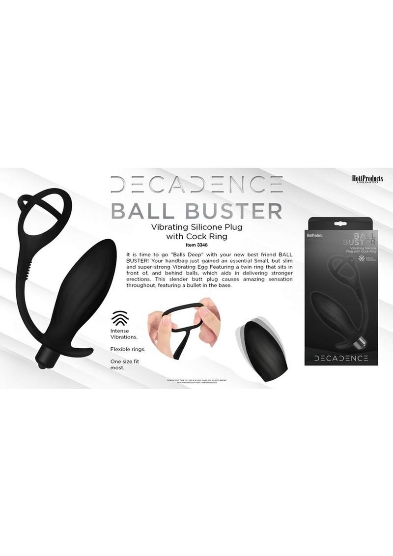 Decadence Ball Buster Vibrating Silicone Butt Plug