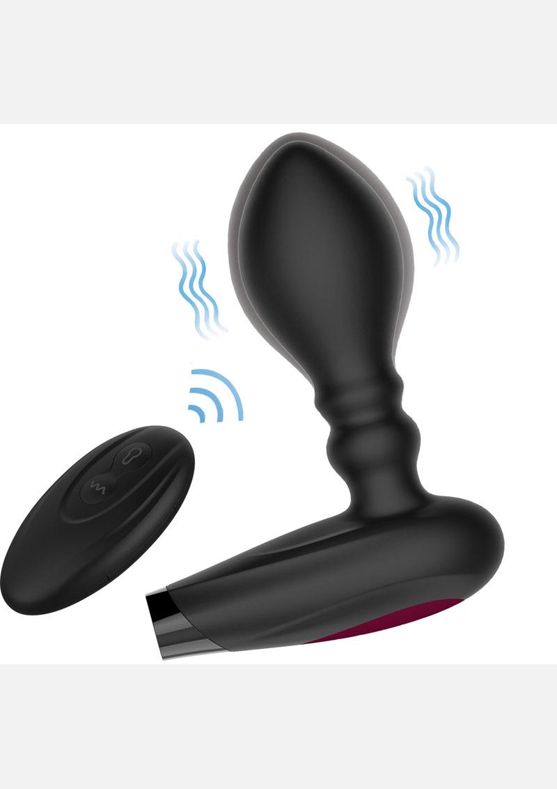 Decadence Pumped Expandable Silicone Vibrating Butt Plug