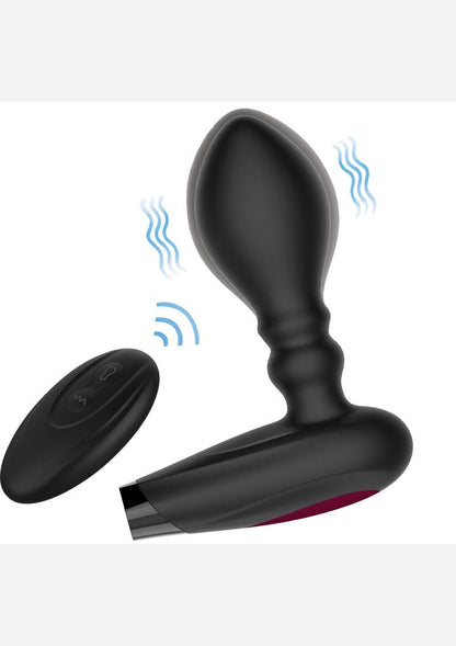 Decadence Pumped Expandable Silicone Vibrating Butt Plug