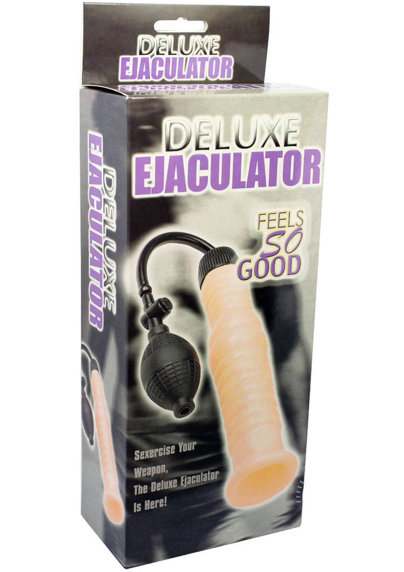 Deluxe Ejaculator Masturbator with Bulb Feels So Good Vanilla