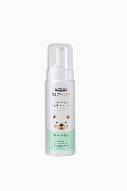Dermoskin Newborn BabyCare Foam Shampoo - Gentle, Natural, and Soothing for Sensitive Scalp - 6.76 fl oz