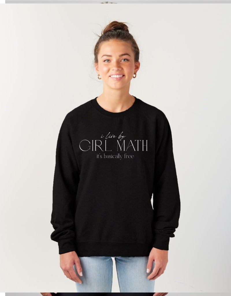 Girl Math Graphic Crew - Black
