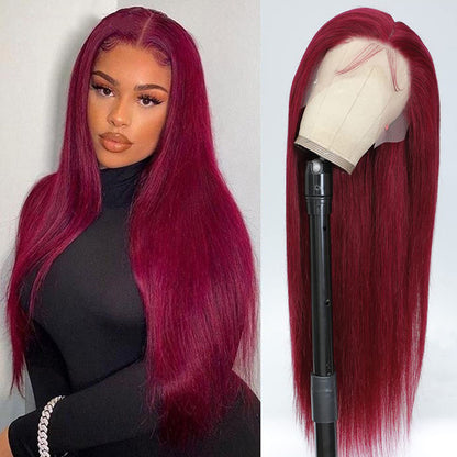 Medium Part Long Straight Synthetic Hair Wigs