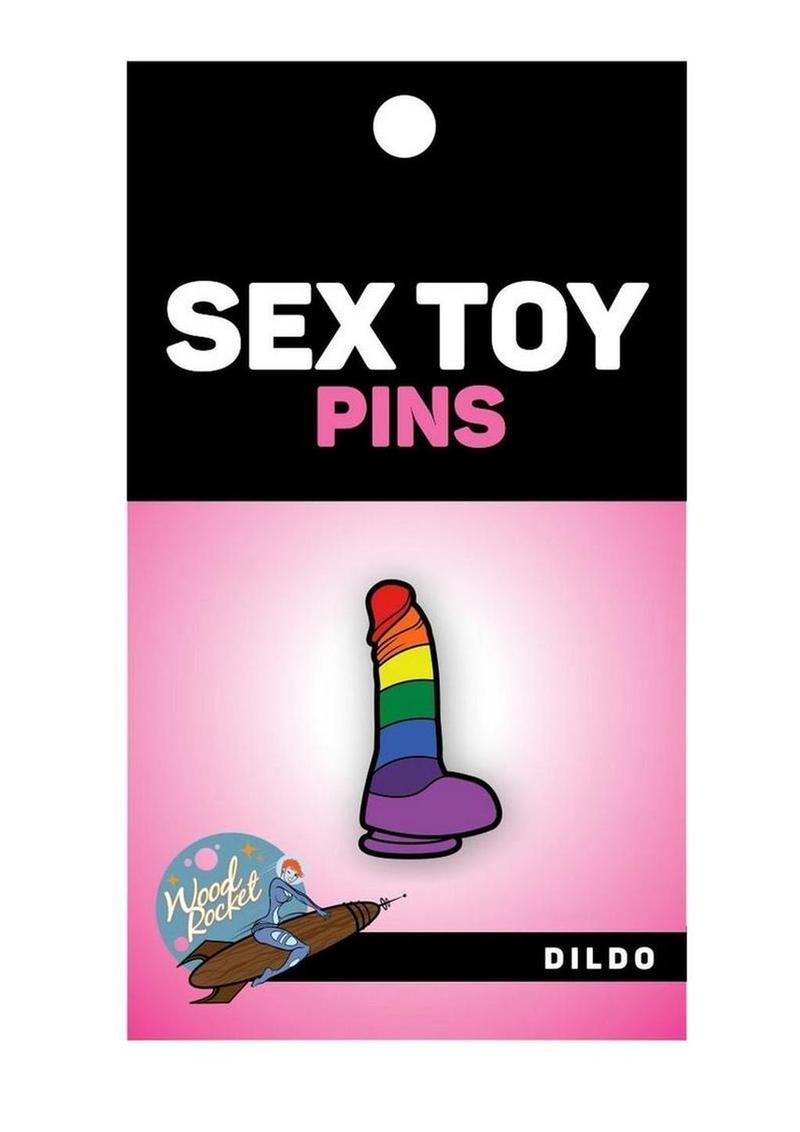 Rainbow Dildo Enamel Pin