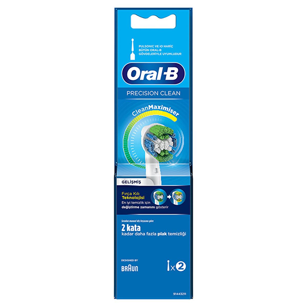 Oral-B Precision Clean Replacement Brush Heads - Superior Plaque Removal &amp; CleanMaximiser Technology - Compatible with Most Oral-B Electric Toothbrushes