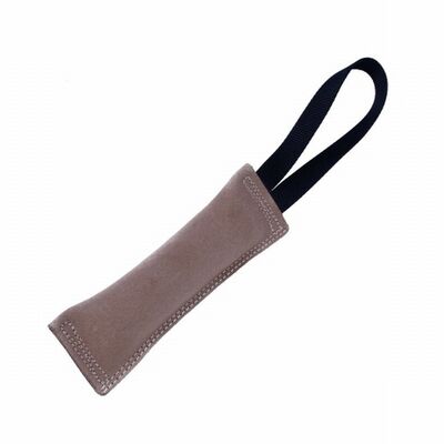 Doggie Leather Dog Training Bite Pillow Beige 5x20 cm