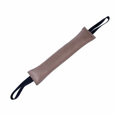 Doggie Leather Dog Training Bite Pillow Beige 8x45 cm