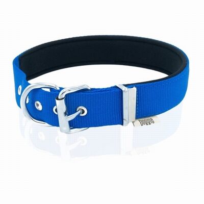 Doggie Comfort Woven Dog Collar Royal Blue 3x55 cm