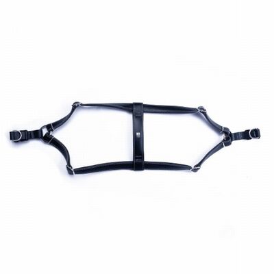 Doggie Ronin Black Leather Dog Harness for Comfort 45-55cm