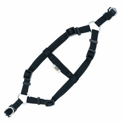 Doggie Ronin Comfort Woven Dog Harness Black 1.5x35-40 cm
