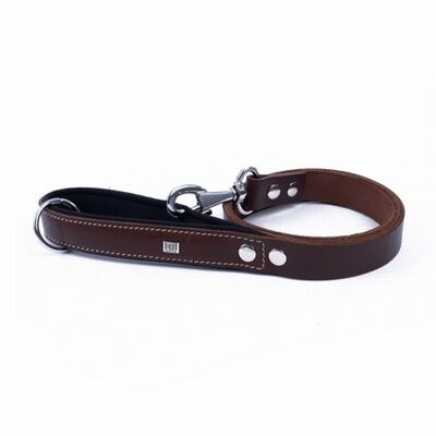 Doggie Comfort Classic Leather Dog Leash Brown 2.5x120 cm