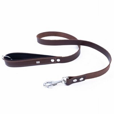Doggie Comfort Classic Leather Dog Leash Brown 2.5x120 cm