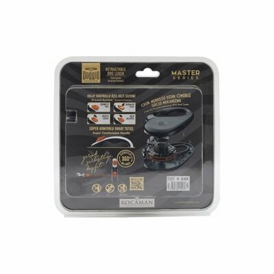 Doggie Master Series Automatic Retractable Dog Leash Medium Black