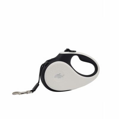 Doggie Soft Series Retractable Dog Leash White Medium