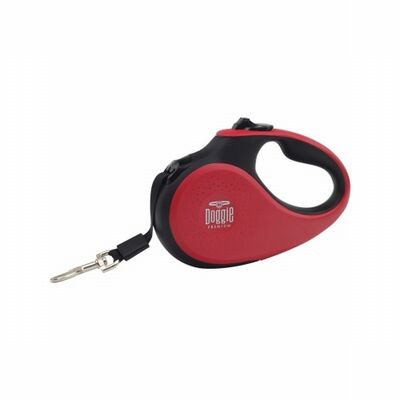 Doggie Soft Series Retractable Dog Leash Medium Red