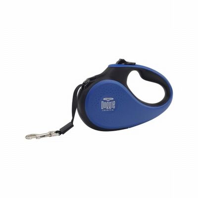 Doggie Soft Series Retractable Dog Leash Blue Small