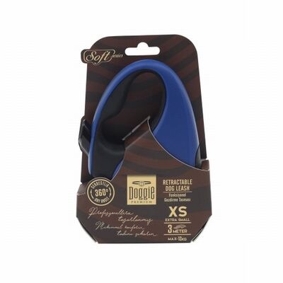 Doggie Soft Series XS Blue Retractable Dog Leash 1-4kg