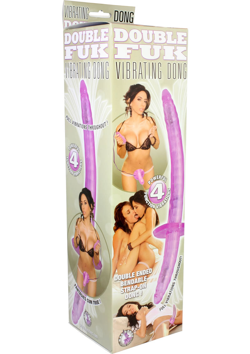 Double Fuk Vibrating Dong Dual Ended Strap On