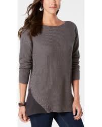 Style &amp; Co Petite Colorblocked Tunic Sweater