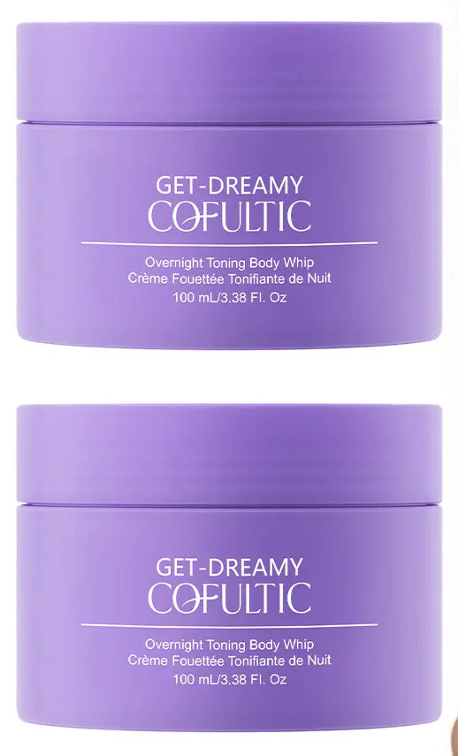Dropshipman Cofultic Night Sleep Tightening Cream with flat wrinkles, shown in a 100ml jar, designed for anti-aging and skin firming.