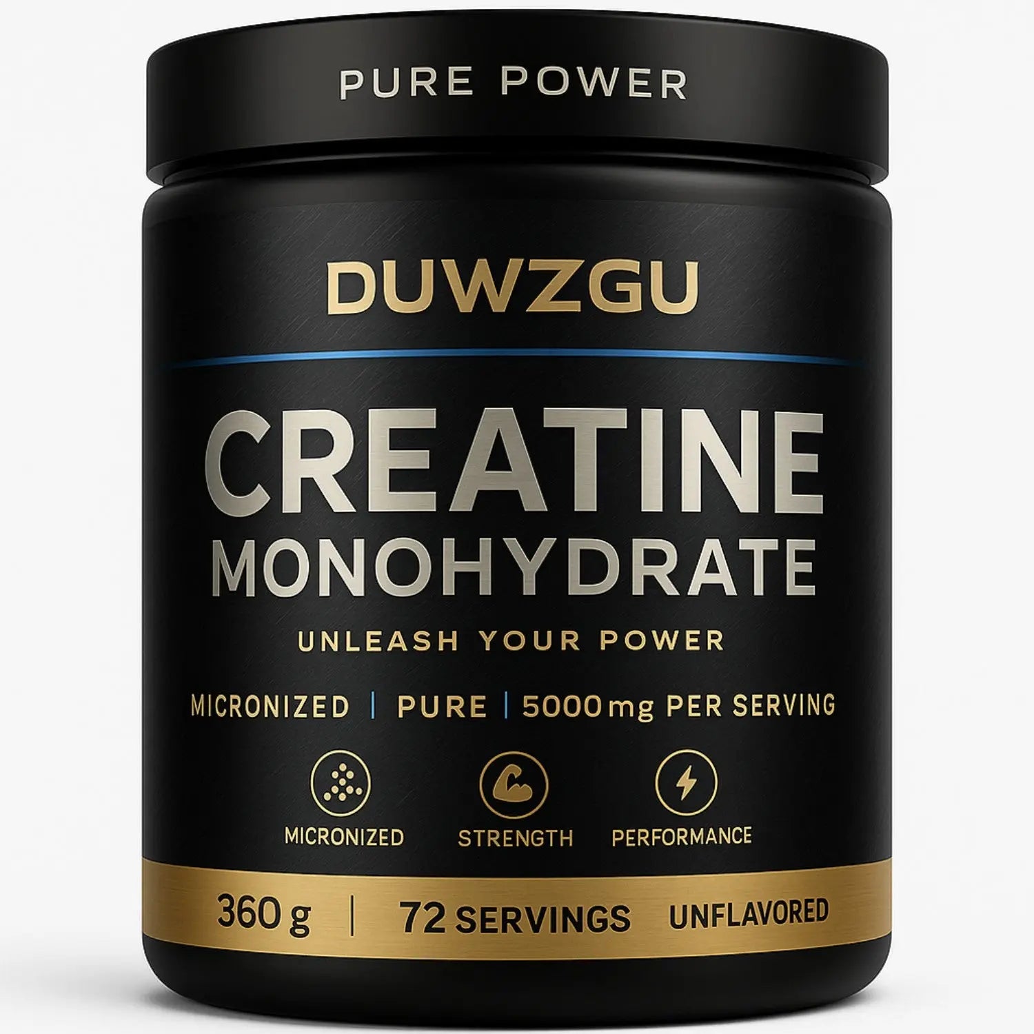 Dropshipman Creatine Powder in 360g container, showing the white powder supplement for muscle support and athletic performance.