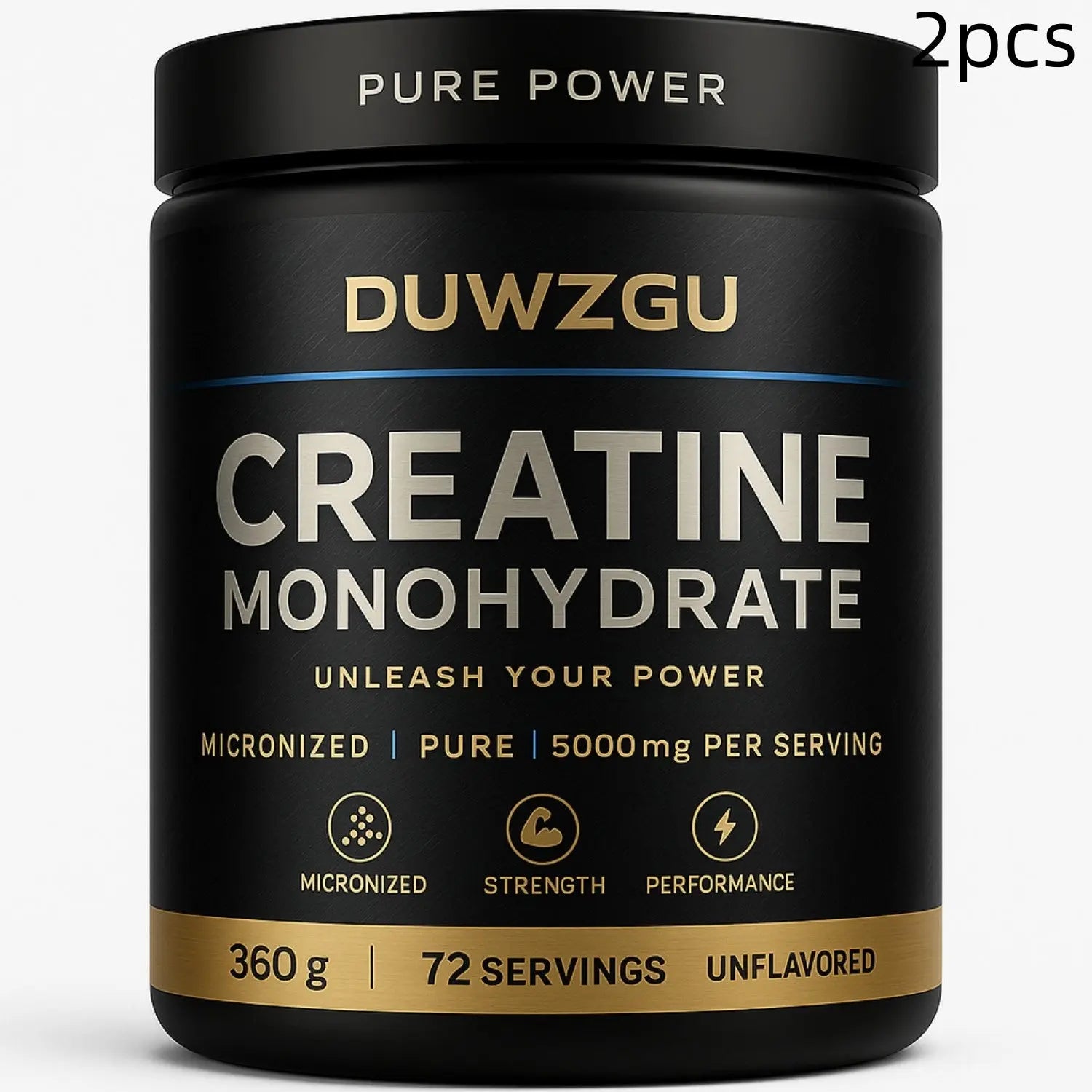 Dropshipman Creatine Powder in 360g container, showing the white powder supplement for muscle support and athletic performance.