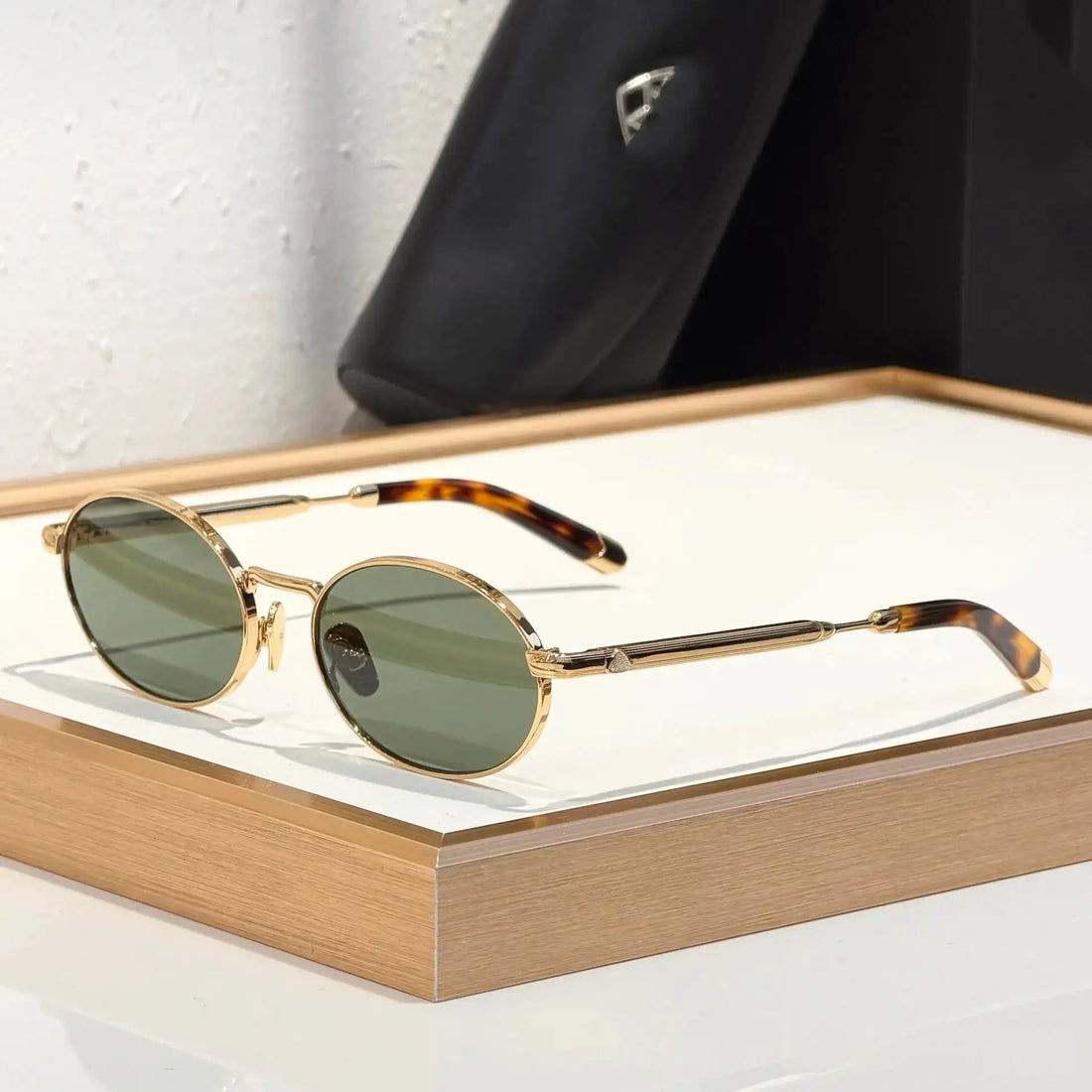 Casual And Versatile Metal Oval-frame Sunglasses by Dropshipman