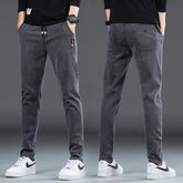 Light blue denim stretch casual men&
