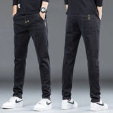 Light blue denim stretch casual men&