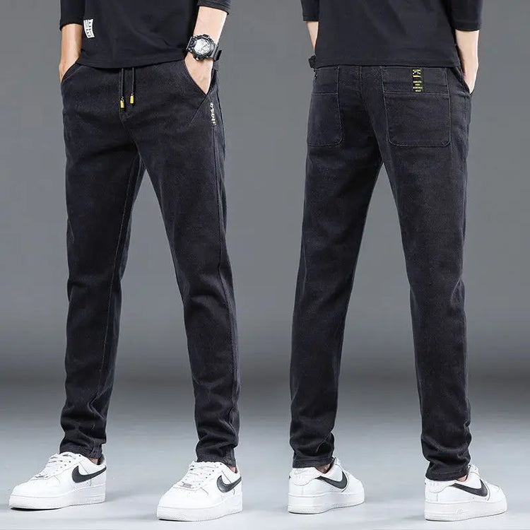 Light blue denim stretch casual men&
